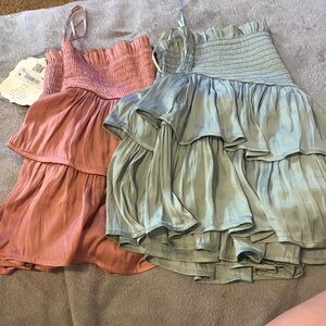 Pink and Green Skirts